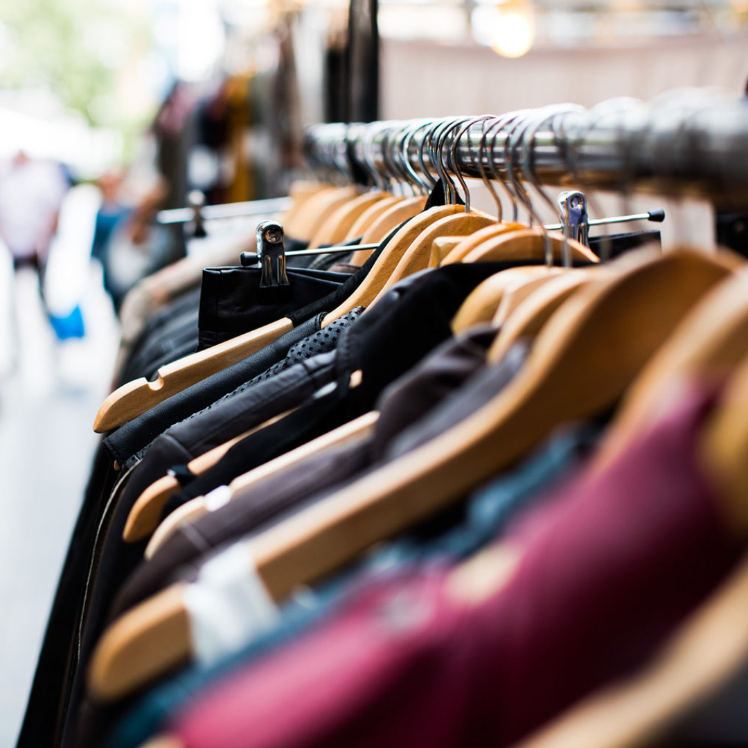 Image of clothes hanging on a rack